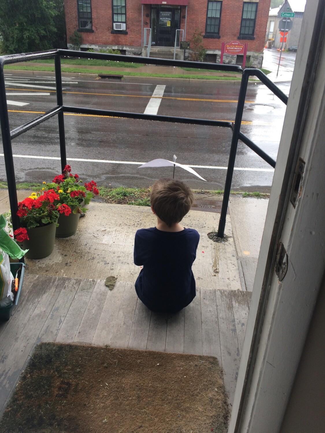 Sitting in the Rain.